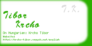 tibor krcho business card